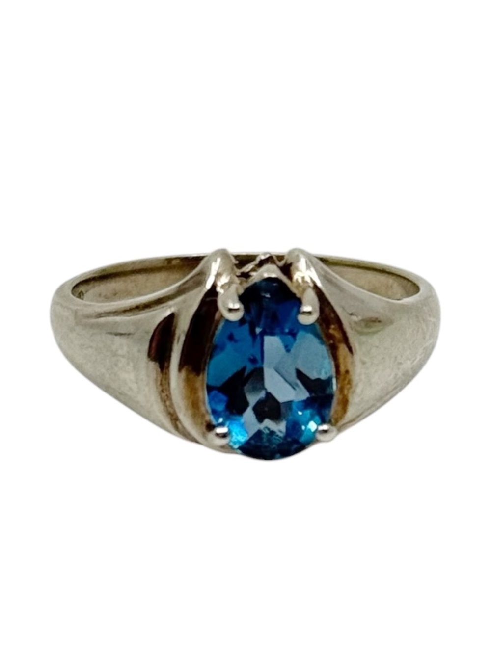 sterling silver London blue topaz ring - GM906